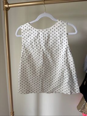 ASOS White Tank Top with Black Polka Dots